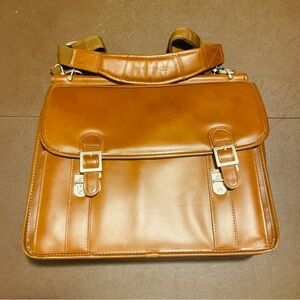 McKlein USA Leather Messenger Brown Bag Satchel Laptop Briefcase Shoulder Strap